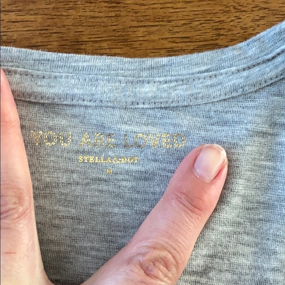 Stella & Dot Scattered Star Tee- Grey size Medium - Picture 4 of 8